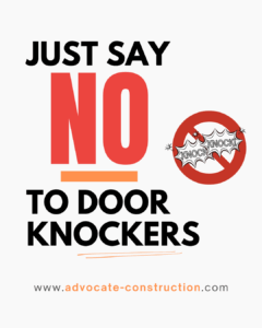 just say no to door knockers